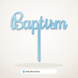 Baptism cake topper in Baby Blue Acrylic