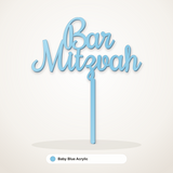 Bar Mitzvah cake topper in Baby Blue Acrylic