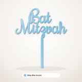 Bat Mitzvah cake topper in Baby Blue Acrylic
