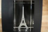 Laser-engraved Eiffel Tower crystal, alternate angle