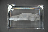 911 GT3 crystal engraving viewed from the side