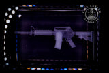 3D Crystal M4 rifle engraved inside a clear crystal block