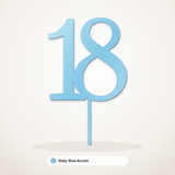 18 cake topper in Baby Blue Acrylic