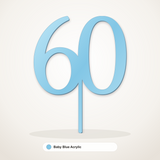 60 cake topper in Baby Blue Acrylic