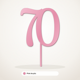 70 cake topper in Pink Acrylic