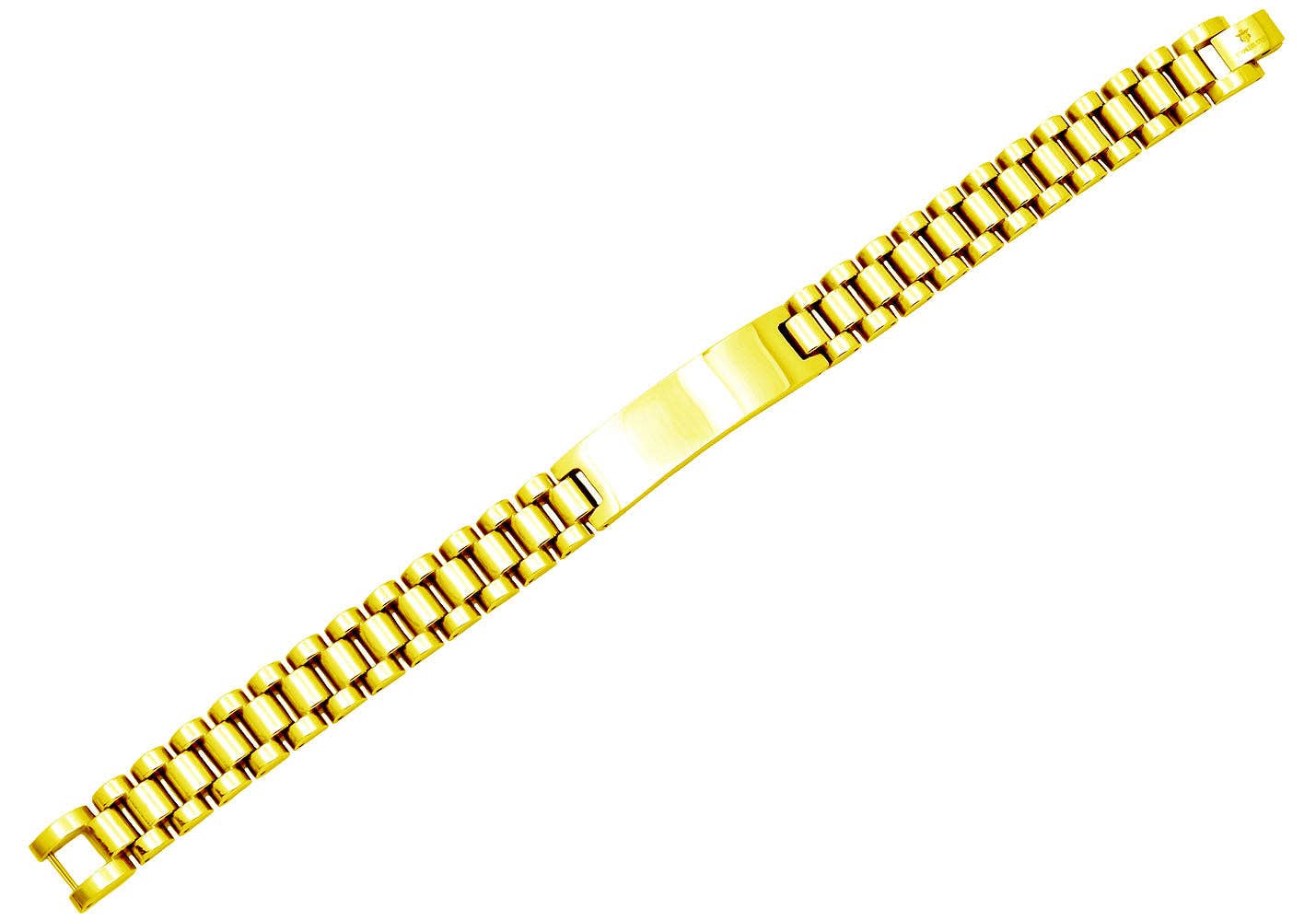 Men's Gold Stainless Steel ID Link Bracelet