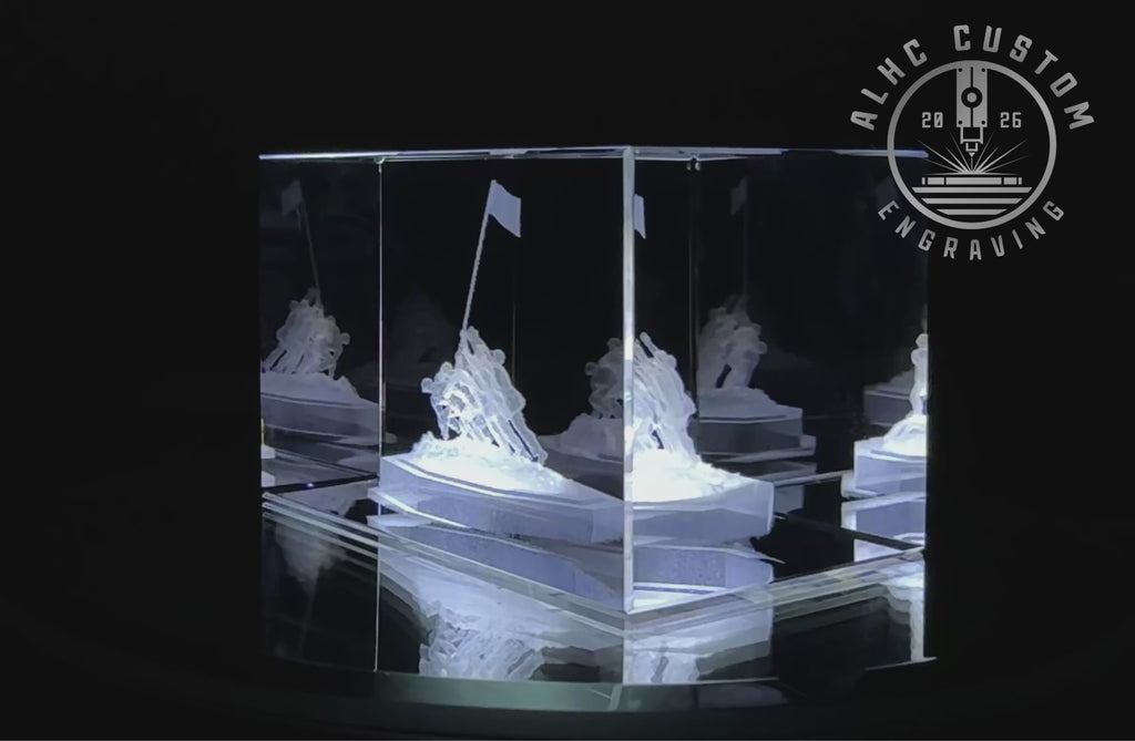 3D Crystal US Marine Corps War Memorial